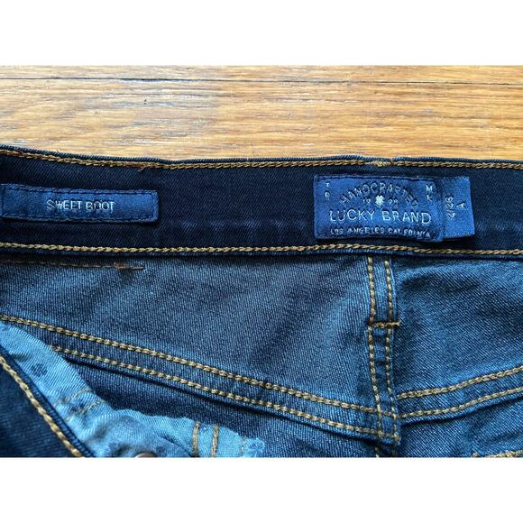 LUCKY BRAND 'Sweet Boot' Raw Hem Jeans sz 2/26 (actual 28) - Picture 8 of 16